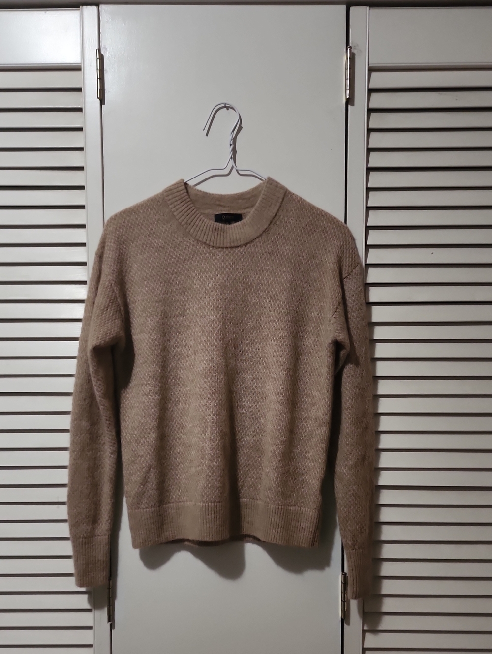 Light Brown Pointelle Sweater